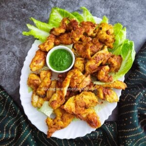 healthy no deep fried chicken pakora for tea time snacks