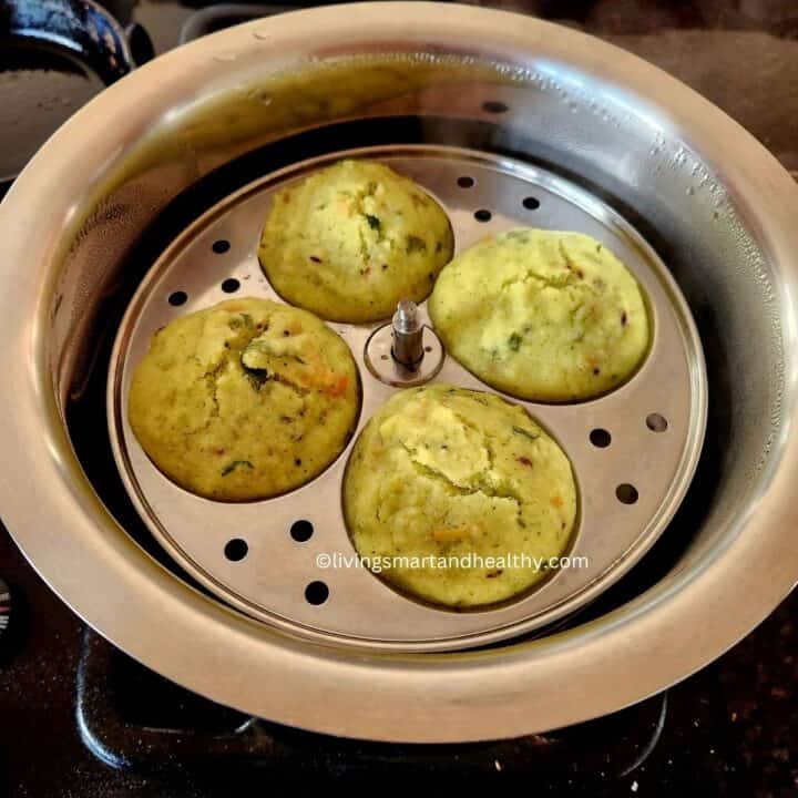 steamed idli for 6-8 minutes